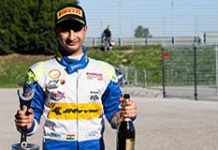 Kush Maini wins Race 1 of the 2016 JK Tyre Racing Championship Kush Maini poses with his trophy from his 2nd place finish on the rookie podium at the second round of the Italian F4 Championship at Adria