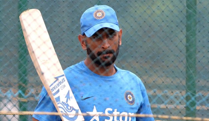 Indian captain MS Dhoni during a practice session Indian captain MS Dhoni during a practice session