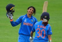Smriti Mandhana receives Rachael Heyhoe Flint Trophy as ICC Women’s Cricketer Of The Year 2021 Smriti Mandhana celebrates her century with Mona Meshram