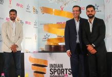 Virat Kohli, Pullela Gopichand, Sanjiv Goenka launch The RP-SG Indian Sports Honours Badminton player Pullela Gopichand Sajiv Goenka Chairman RPS Group and cricketer Virat Kohli at the launch of RP SG Indian Sports Honours