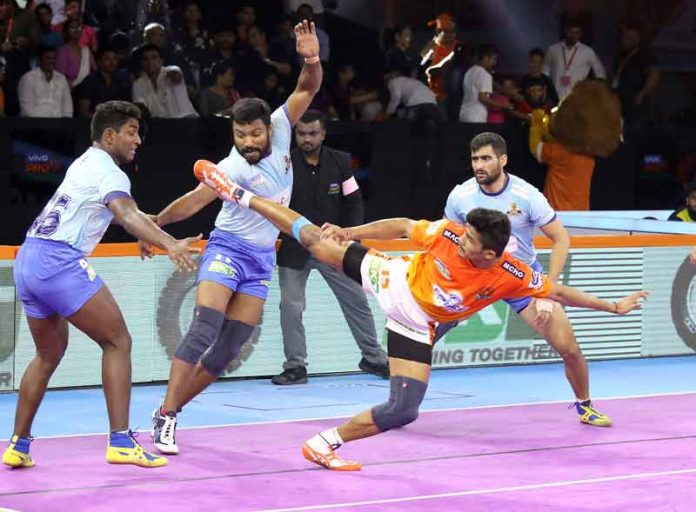 Final minute raid by Nitin Tomar hands draw to Tamil Thalaivas against Puneri Paltan Final minute raid by Nitin Tomar hands draw to Tamil Thalaivas against Puneri Paltan