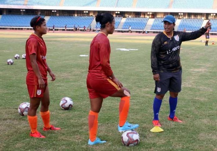 Indian Women Football Team Against Uzbekistan Indian Women Football Team Against Uzbekistan