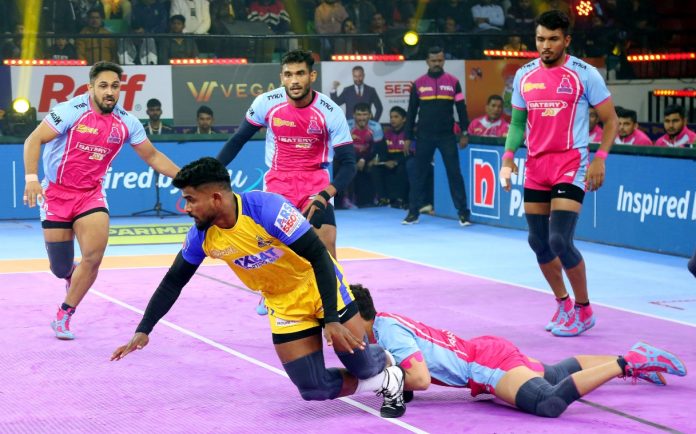 Jaipur Pink Panthers beat Tamil Thalaivas 42 27 Jaipur Pink Panthers beat Tamil Thalaivas 42 27