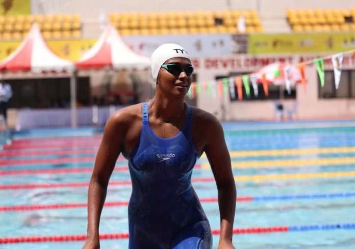 Chennais Deeksha Sivakumar grabs two gold medals in school girls swimming competition Chennais Deeksha Sivakumar grabs two gold medals in school girls swimming competition
