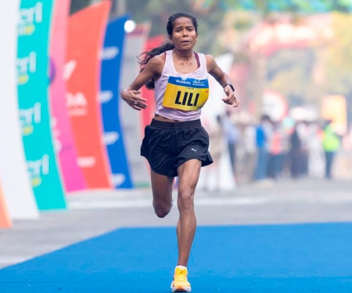 Indian elite womens winner Lili Das Indian elite womens winner Lili Das