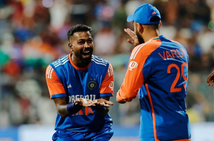 Hardik Pandya and Varun Chakravarthy Hardik Pandya and Varun Chakravarthy