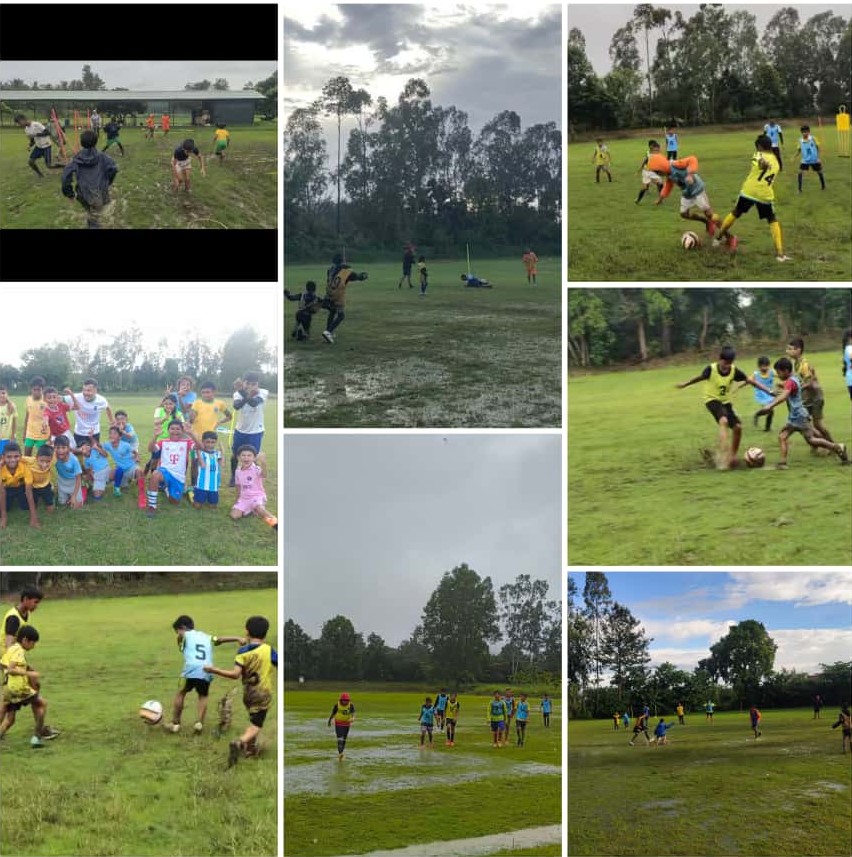Football in mud